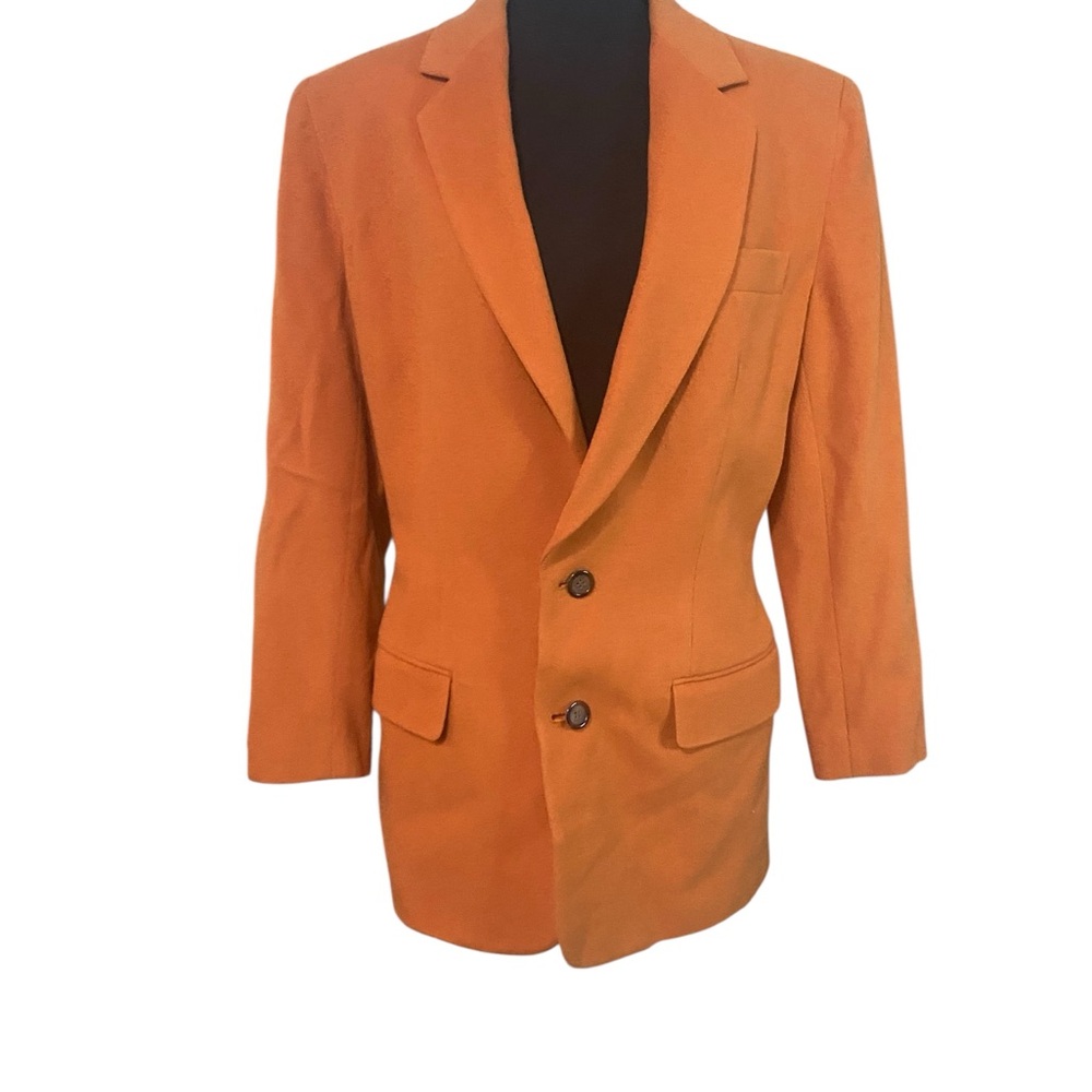 Vintage NWT Women DKNY Jeans Wool Blend Orange Blazer Size 4